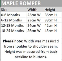 Load image into Gallery viewer, Maple Romper