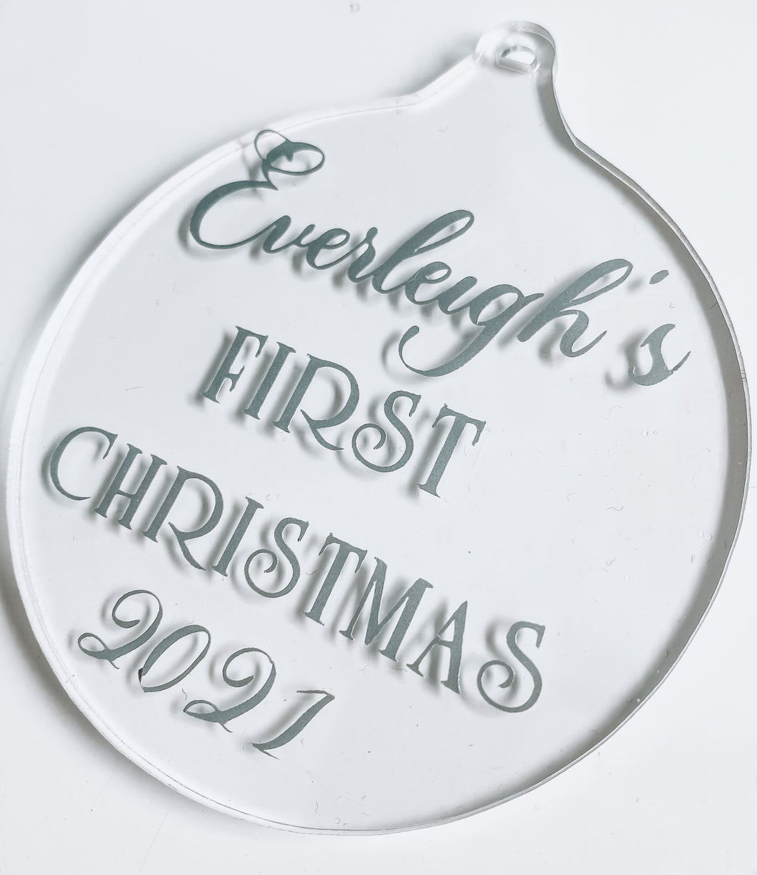 Personalised Acrylic Christmas Bauble