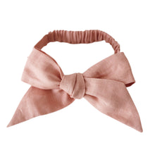 Load image into Gallery viewer, Snuggle Hunny Linen Bow Headband
